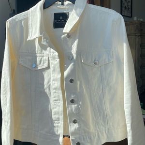 White Jeans Jacket size L